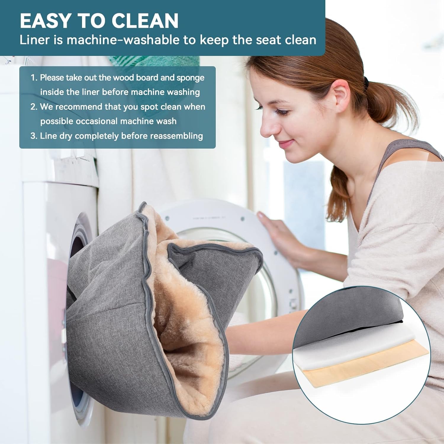 Small Dog Car Seat Booster with Safety Belt, Washable Double-Sided Cushion, and Storage Pocket for Small Pets (Light Grey)