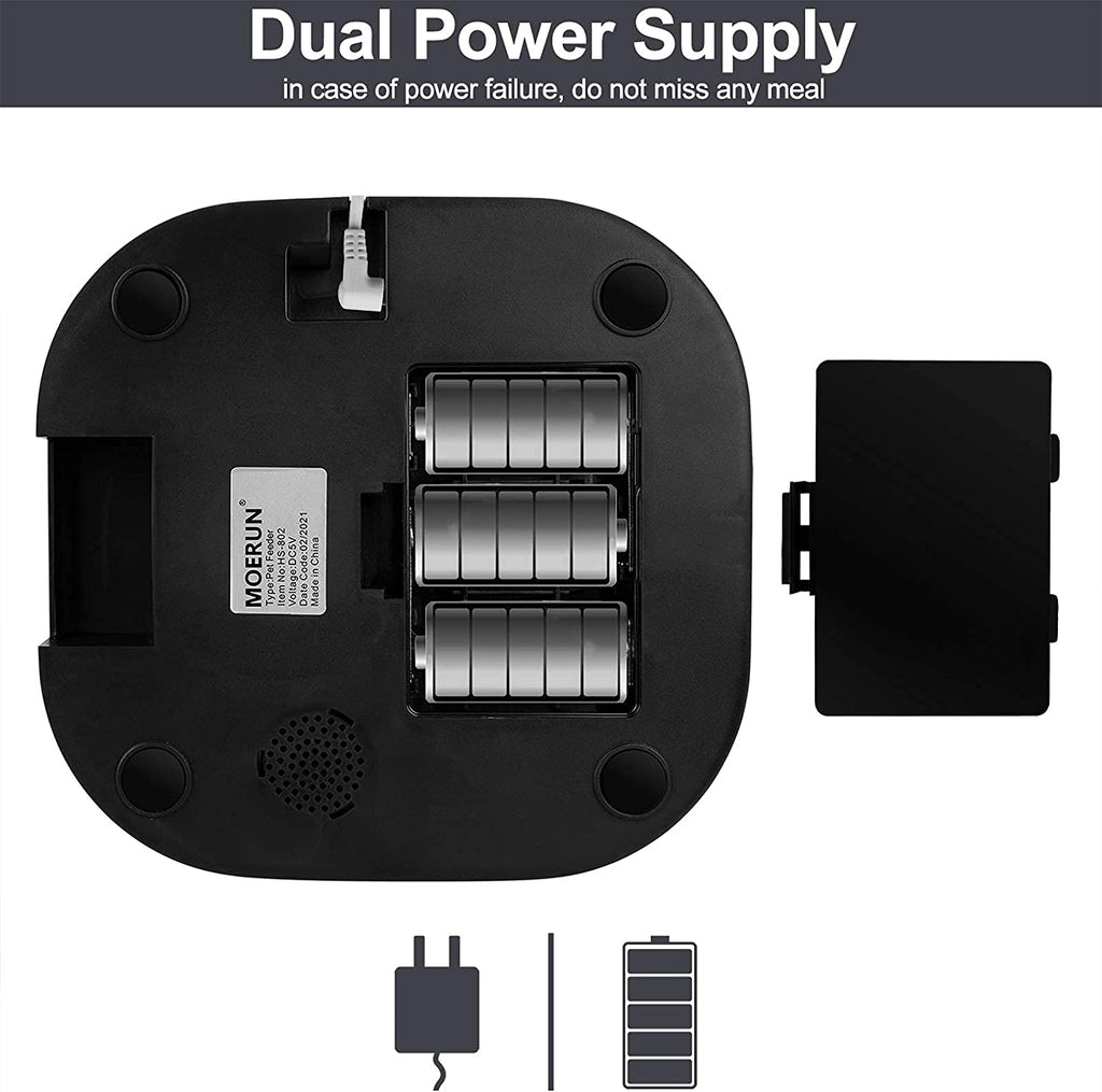 Automatic Cat Feeder - 6L Programmable Transparent Food Dispenser with Desiccant Bag, Adjustable Portions and Meal Settings, Includes Voice Recorder for Small to Medium Pets