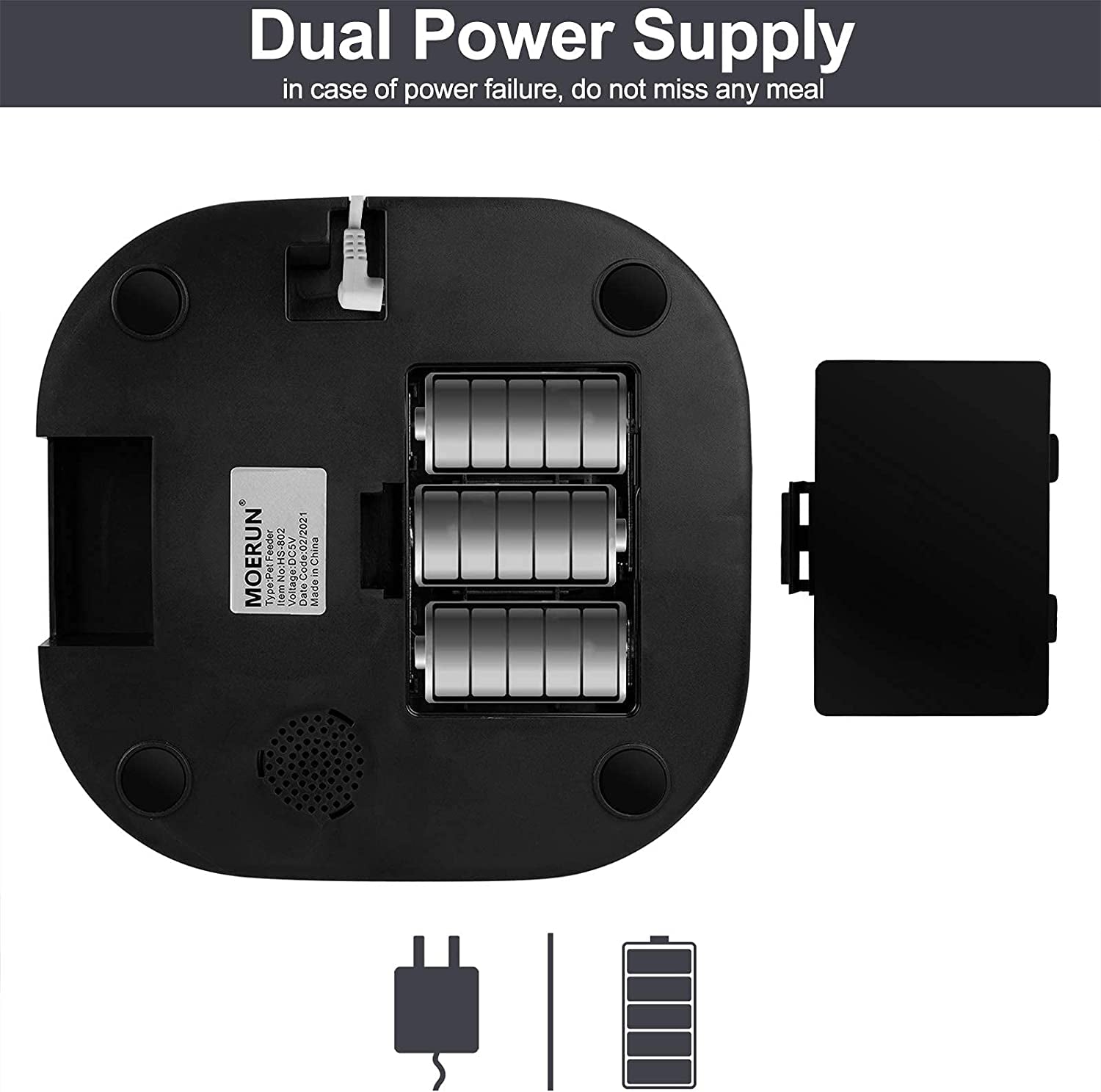 Automatic Cat Feeder - 6L Programmable Transparent Food Dispenser with Desiccant Bag, Adjustable Portions and Meal Settings, Includes Voice Recorder for Small to Medium Pets